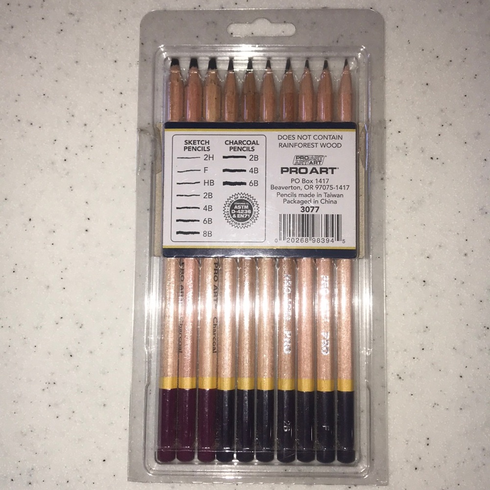 10 piece pro art pencil set